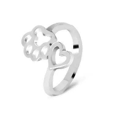 Cat Paw Open Ring - Cute Cat Design Ring